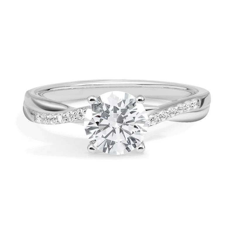 Celestial Grace Luna Moissanite Ring