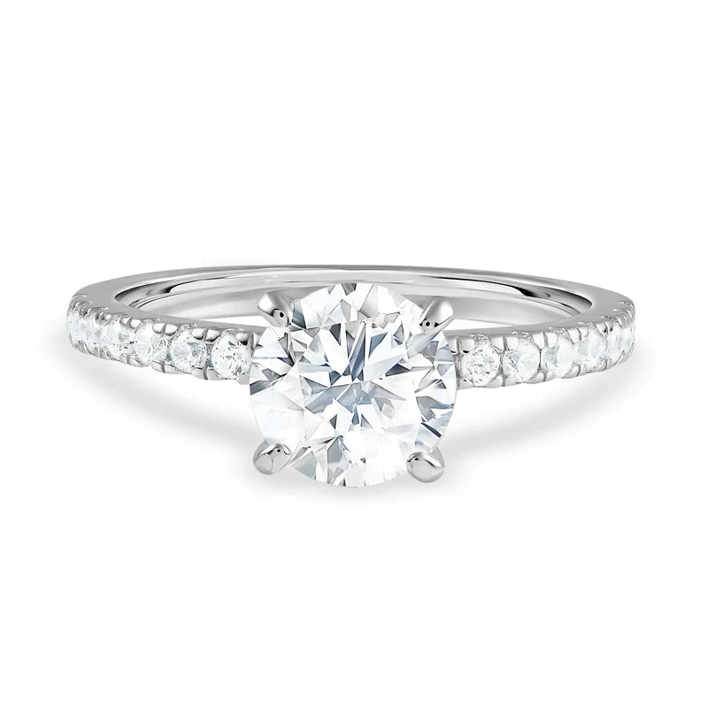Exquisite Precious Metal Ring with Brilliant Center Stone